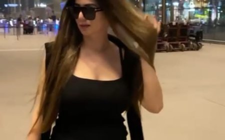 एयरपोर्ट पर ग्लैमरस और स्टाइलिश कायनात अरोड़ा ने फैंस को चौंकाया